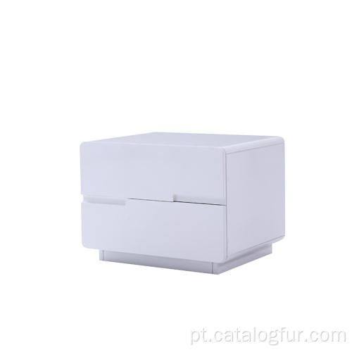 Mesa de cabeceira de madeira moderna e luxuosa com novo design e mobília de quarto com função de carregamento sem fio